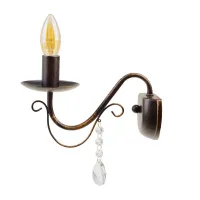 Настінне бра свічка BCL-734W/1 E14 BK/G