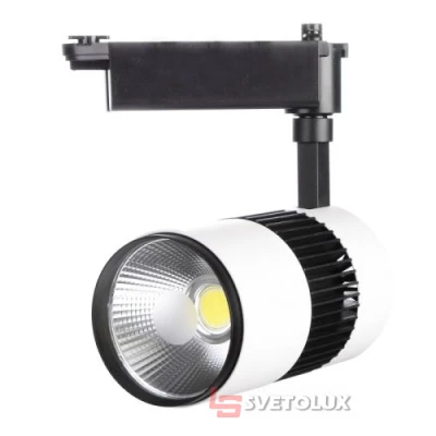 Прожектор трековый Brille LED-404/20W CW COB WH/BK