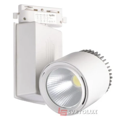 Прожектор трековый Brille LED-414/40W CW WH COB