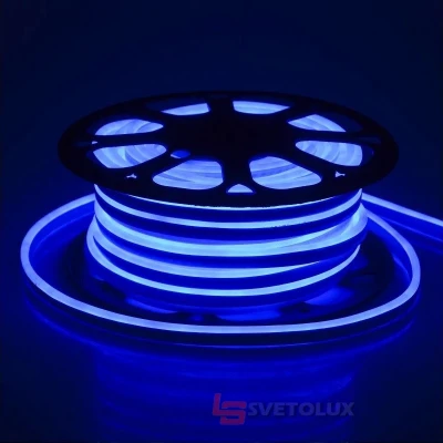 Светодиодная лента влагозащищенная 220V 14.4W 3014 Blue NEON IP67 1m (BY-034/120) Brille