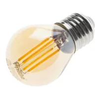 Лампа светодиодная Brille LED E27 4W WW G45 COG (мат. золото)