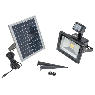 Прожектор led Brille HL-42P/20W CW IP65 solar на сонячній батареї