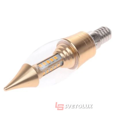 Светодиодная лампа Brille E14 5W 20 pcs WW C37-A SMD2835 (gold)