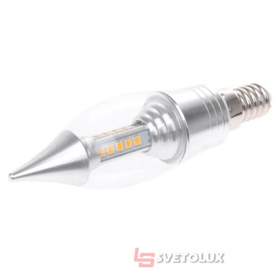 Светодиодная лампа Brille E14 5W 20 pcs WW C37-A SMD2835 (silver)