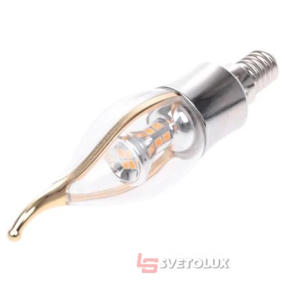 Светодиодная лампа Brille E14 6W 28 pcs WW CL37-A SMD2835 (silver)