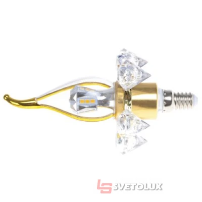 Светодиодная лампа Brille LED E14 5W 20 pcs WW CL37-A SMD2835 (gold)