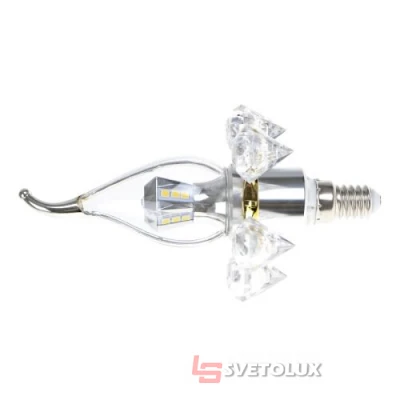 Светодиодная лампа Brille LED E14 5W 20 pcs NW CL37-A SMD2835 (silver)