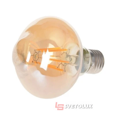 Світлодіодна лампа Brille LED E27 6W WW T80 COG (мат. золото)