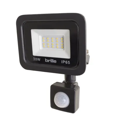 Светодиодный прожектор с датчиком движения HL-19P/30W CW IP65 Brille