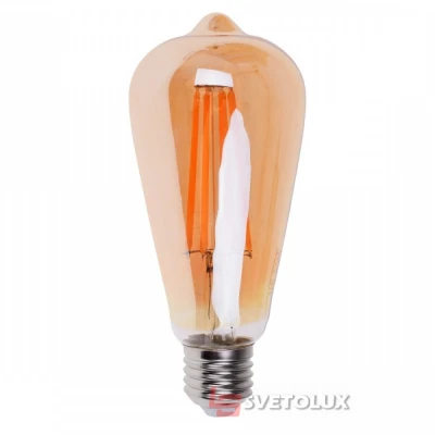 Лампа светодиодная Brille LED E27 12W WW ST64 COG (мат. золото)