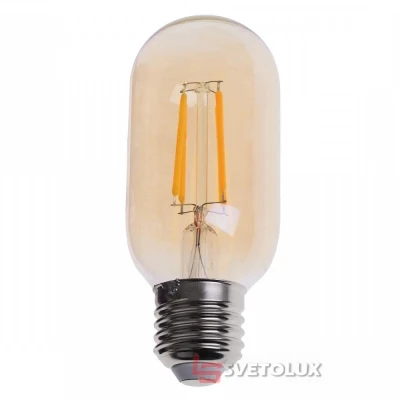 Лампа світлодіодна Brille LED E27 4W WW T45 COG (мат. золото)