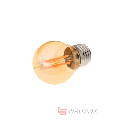 Лампа светодиодная LED 6W E27 COG WW G45 Amber 220V Brille