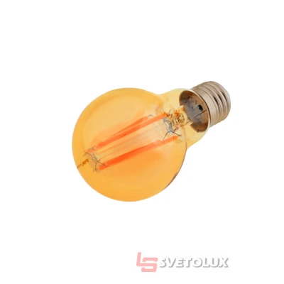 Лампа светодиодная LED 12W E27 COG WW A60 Amber 220V Brille