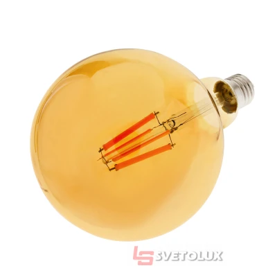 Лампа светодиодная LED 12W E27 WW G125 Amber 220V Brille