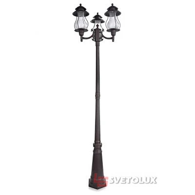 Світильник парковий Brille GL-96 E-3 BK/Rust