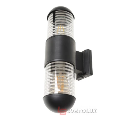 Светильник уличный настенный Brille PL-29/40 2*E27 BK IP65 