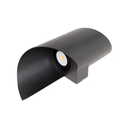 Подсветка фасадная с изгибом LED 6W WW IP54 BK (AL-617) Brille Подсветка фасадная с изгибом LED 6W WW IP54 BK (AL-617) Brille