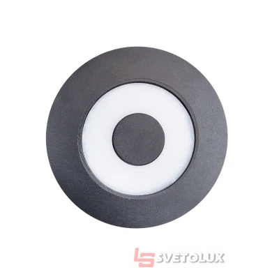 Подсветка фасадная Круг LED 5W WW  IP54 BK (AL-618) Brille