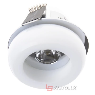 Светильник точечный для ванной LED-114/1W CH WH Brille