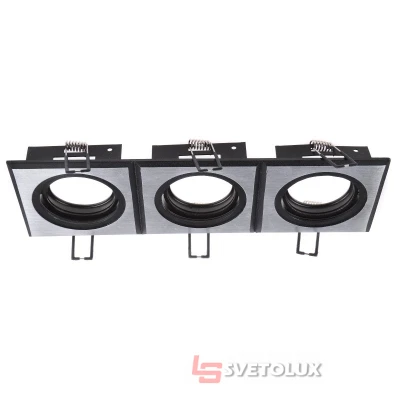 Світильник точковий HDL-DT 105/3 SS BK MR16 Brille