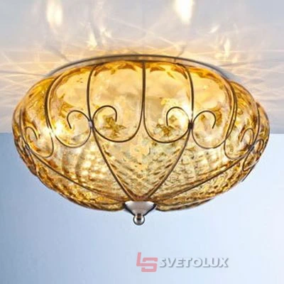 Люстра Brille BELL-004C/4 E14 AB AMBER