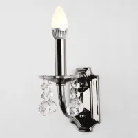 Бра настенное накладное в спальню хрустальное свеча классическое BCL-072W/1 Brille Бра настенное накладное в спальню хрустальное свеча классическое BCL-072W/1 Brille