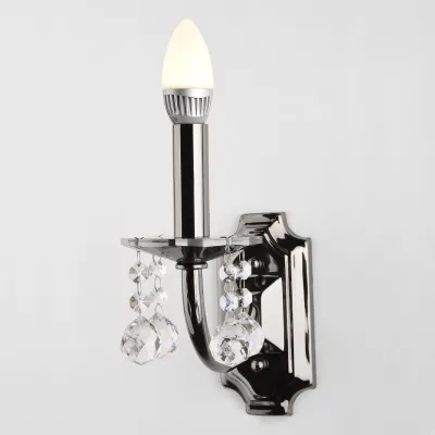 Бра настенное накладное в спальню хрустальное свеча классическое BCL-072W/1 Brille Бра настенное накладное в спальню хрустальное свеча классическое BCL-072W/1 Brille