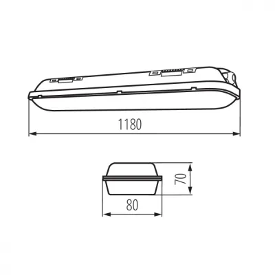 Пыленепроницаемый светильник Kanlux LED MAH-LED N 40W-NW/PC 22604 Пыленепроницаемый светильник Kanlux LED MAH-LED N 40W-NW/PC 22604