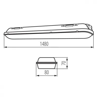 Пыленепроницаемый светильник Kanlux LED MAH-LED N 50W-NW/PC 22605 Пыленепроницаемый светильник Kanlux LED MAH-LED N 50W-NW/PC 22605