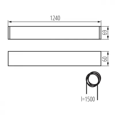 Світильник лінійний Kanlux ALIN 4 LED 1X120-SR 27415 Світильник лінійний Kanlux ALIN 4 LED 1X120-SR 27415
