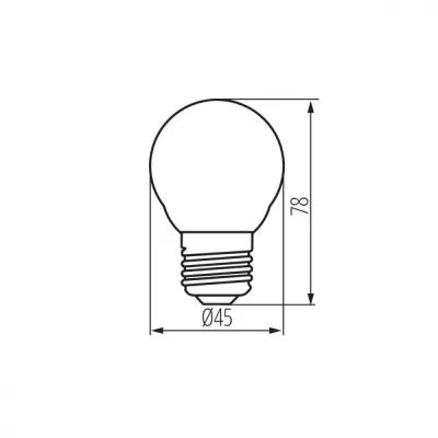 Лампочка Kanlux XLED G45 E27 4,5W-WW 29625