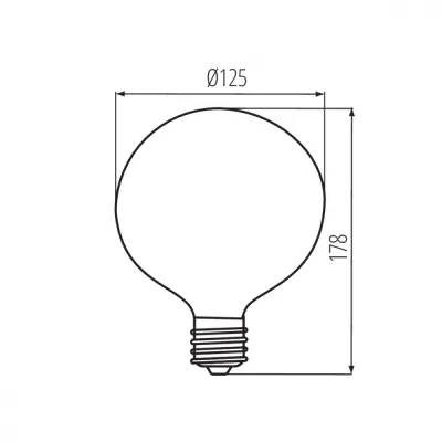 Лампочка Kanlux XLED G125 7W-WW 29638 Лампочка Kanlux XLED G125 7W-WW 29638