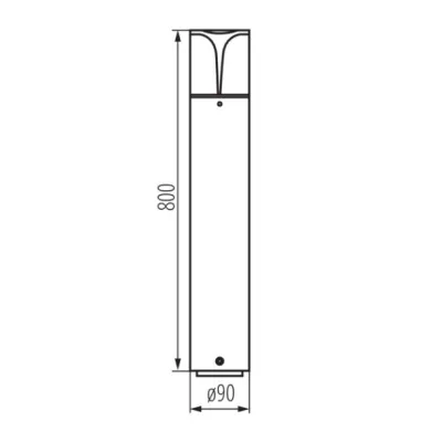 Парковий стовпчик Kanlux 36540 Preso E27 1x10W IP44 Парковий стовпчик Kanlux 36540 Preso E27 1x10W IP44