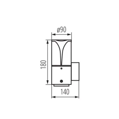 Бра Kanlux 36543 Preso E27 1x10W IP44