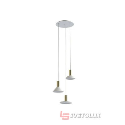 Подвесной светильник Nowodvorski HERMANOS III WHITE/SOLID BRASS PL 8031