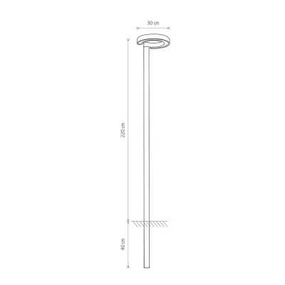 Світильник вуличний Nowodvorski POLE LED I stoj?ca CN 9185
