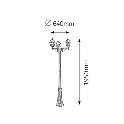 Ліхтарний стовп Rabalux 8186 Monaco Ліхтарний стовп Rabalux 8186 Monaco