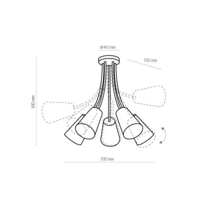 Люстра TK Lighting 3242 Wire silver