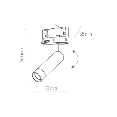 Трековый светильник TK Lighting 6052 Tracer LED 3W 270Lm 4000K 3L