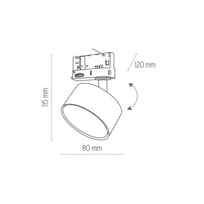 Трековий світильник TK Lighting 6060 Tracer GX53 15W 3L