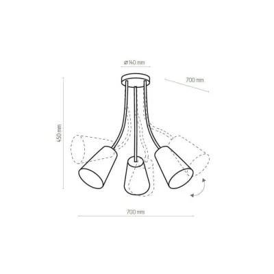 Люстра TK Lighting 827 Wire gold