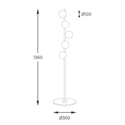 Торшер Zuma Line Luna 5662