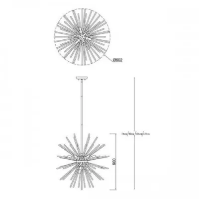 Люстра Zuma Line Urchin P0491-09F-F4AN