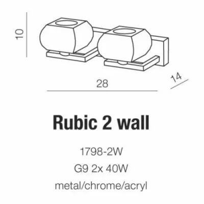 Бра Azzardo RUBIC 2 wall AZ0491