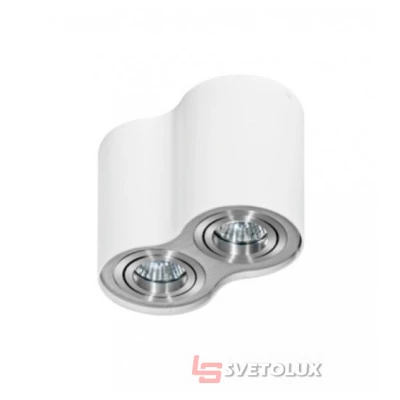 Точечный светильник Azzardo bross 2 white-aluminium AZ0784