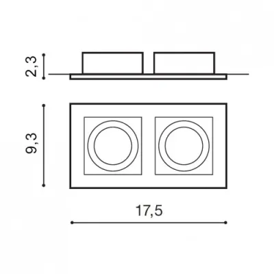 Точечный светильник Azzardo PACO 2 aluminium AZ0798