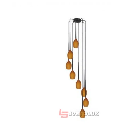 Люстра Azzardo IZZA 8 AMBER AZ1223