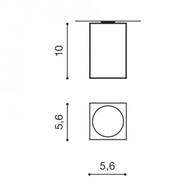 Точечный светильник Azzardo MINI square black AZ1382 Точечный светильник Azzardo MINI square black AZ1382
