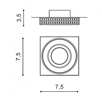 Точечный светильник Azzardo EVA square chrome AZ1460 Точечный светильник Azzardo EVA square chrome AZ1460
