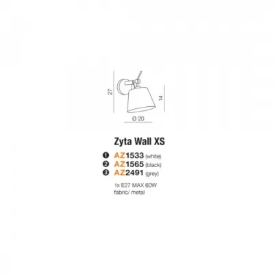 Бра Azzardo ZYTA wall XS black AZ1565